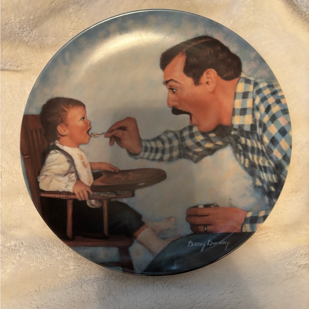 The Edwin M Knowles China Co “Open Wide” Plate- LIKE NEW- In Box RARE 1984